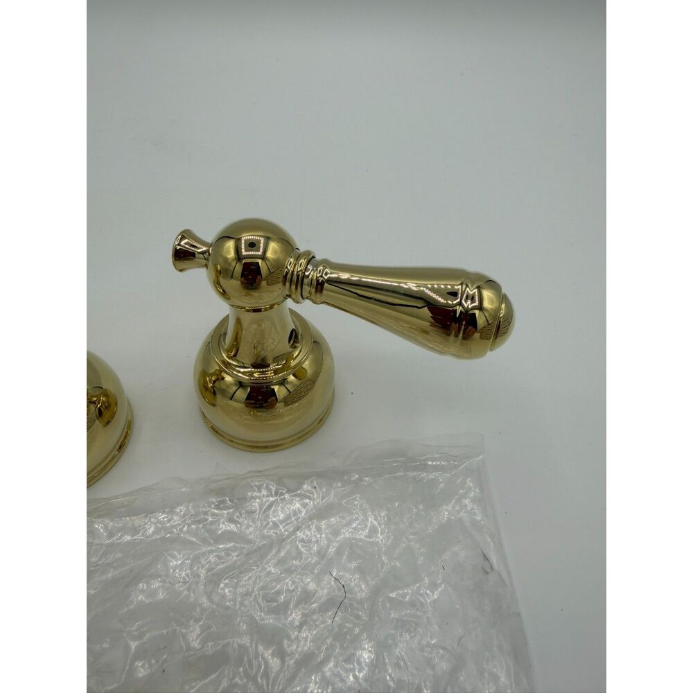 Delta Metal Lever Handle Sets in Brilliance Polished Brass, Models H215PB New - Picture 5 of 5